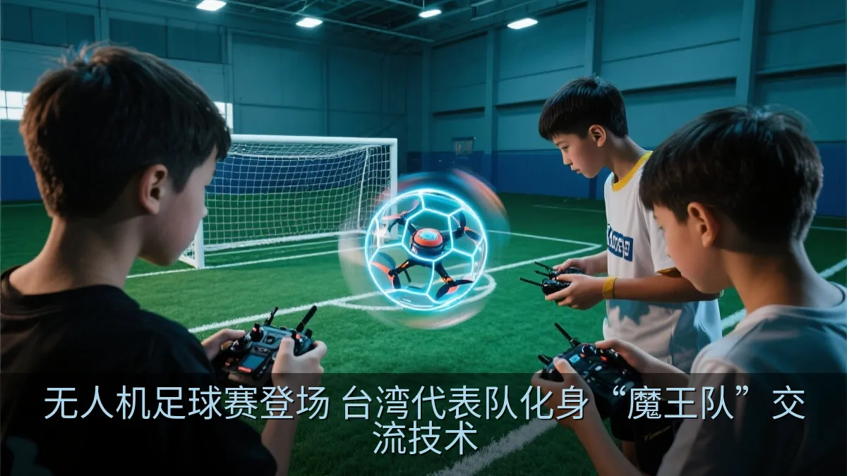 无人机足球赛登场 台湾代表队化身“魔王队”交流技术